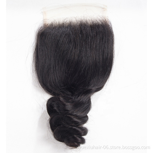 Top Quality Indian Remy Hair Transparent  Lace 4*4 Closure Fast Shipping Transparent Hair Accessories hd lace frontal